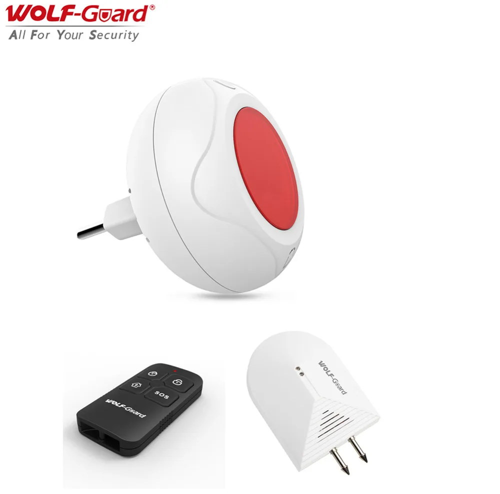 Wolf-Guard DIY Simple Wireless Home Alarm Security System Indoor Sound Flash Siren+Water Leaking Detector EU Plug 433MHZ
Wolf-Guard DIY Simple Wireless Home Alarm Security System Indoor Sound Flash Siren+Water Leaking Detector EU Plug 433MHZ