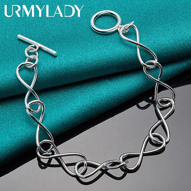 URMYLADY 925 Sterling Silver Cross Chain Bracelet For Women Wedding Party Fashion Charm Jewelry Gift
URMYLADY 925 Sterling Silver Cross Chain Bracelet For Women Wedding Party Fashion Charm Jewelry Gift