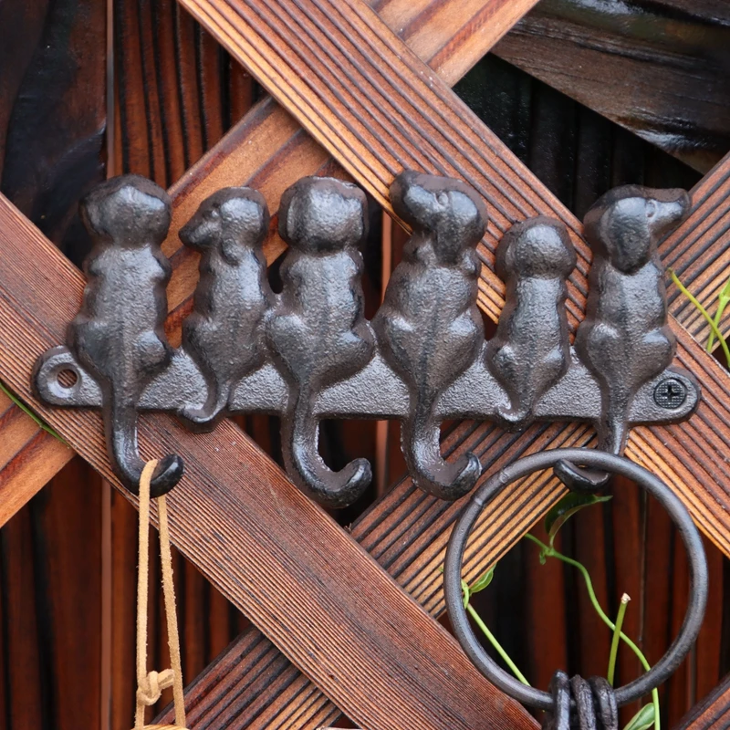 Retro Six Dogs Cast Iron Wall Mounted Hook With Four Hangers European Antique Rustic Home Garden Decor Metal Animal Statues Rack
Retro Six Dogs Cast Iron Wall Mounted Hook With Four Hangers European Antique Rustic Home Garden Decor Metal Animal Statues Rack