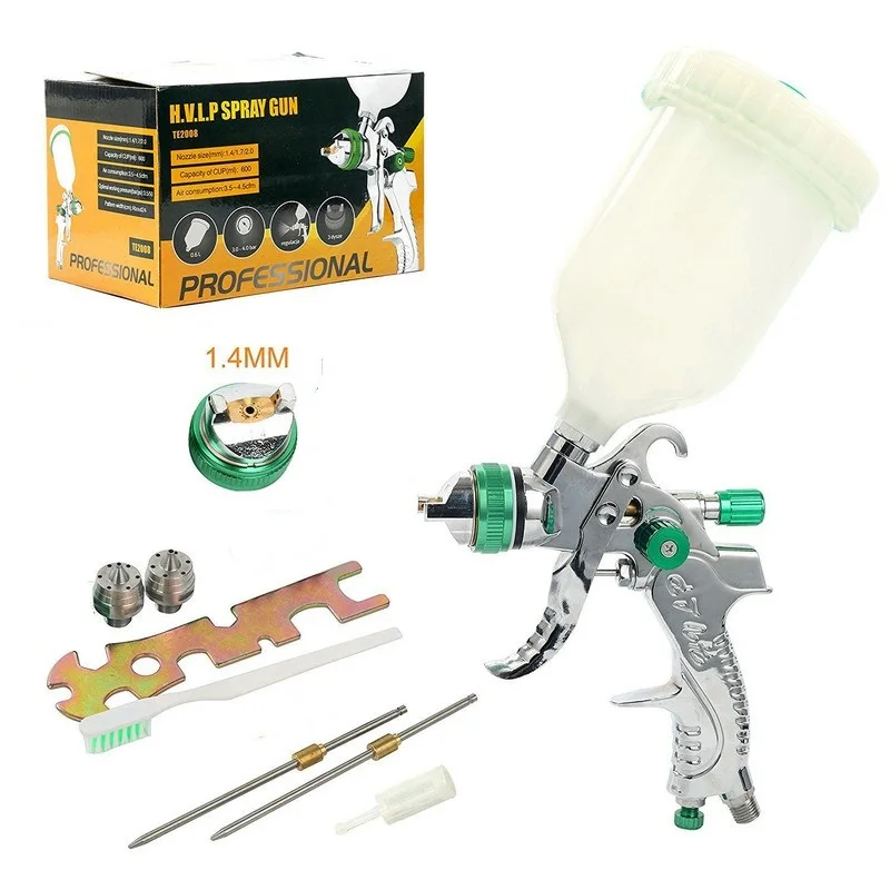 HVLP Paint Spray Gun 1.4mm Steel Nozzle 600ML Cars Painting Furnitures DIY Painting Kit Spray Gun Car Auto Repair Tool
HVLP Paint Spray Gun 1.4mm Steel Nozzle 600ML Cars Painting Furnitures DIY Painting Kit Spray Gun Car Auto Repair Tool