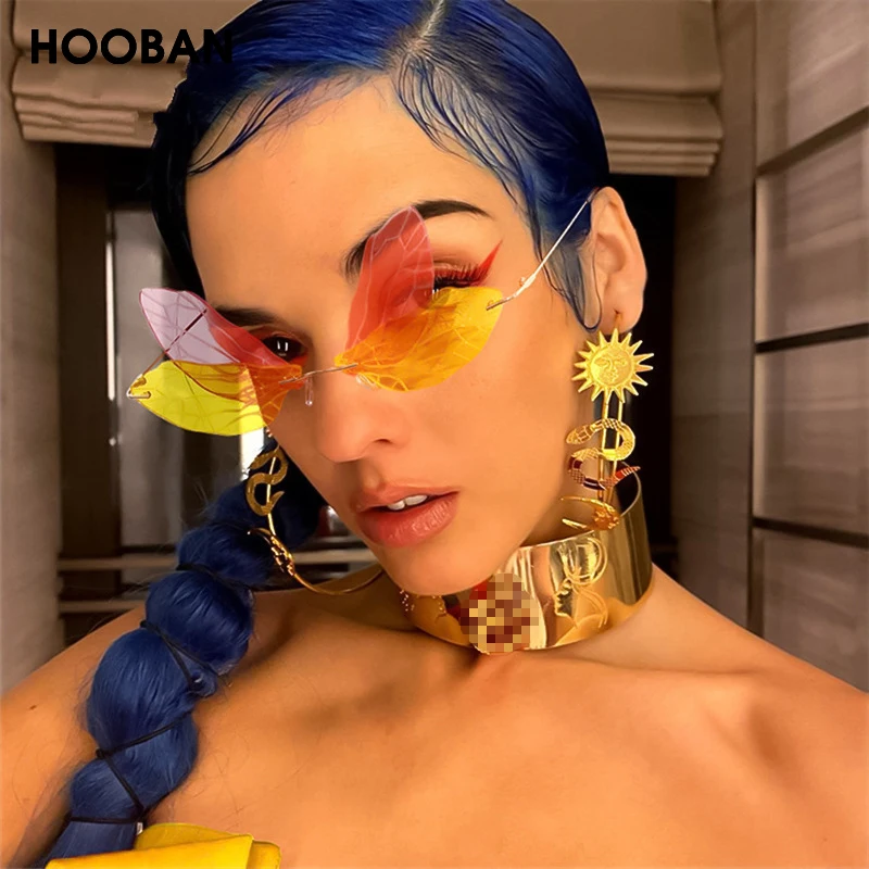 Модные женские солнцезащитные очки HOOBAN без оправы с стрекозой и крыльями, брендовые дизайнерские женские роскошные очки-бабочки, очки с защитой UV400
Модные женские солнцезащитные очки HOOBAN без оправы с стрекозой и крыльями, брендовые дизайнерские женские роскошные очки-бабочки, очки с защитой UV400