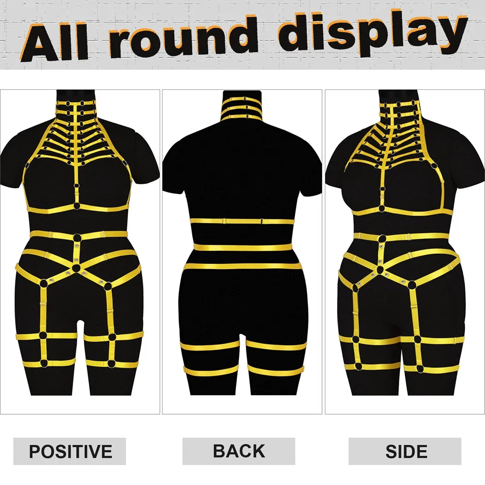 Harness Plump Women's Clothing 2pc Elastic Bondage Exotic Costumes Plus Size Halloween Rave Goth Accessories Sexy Lingerie Set 
Harness Plump Women's Clothing 2pc Elastic Bondage Exotic Costumes Plus Size Halloween Rave Goth Accessories Sexy Lingerie Set