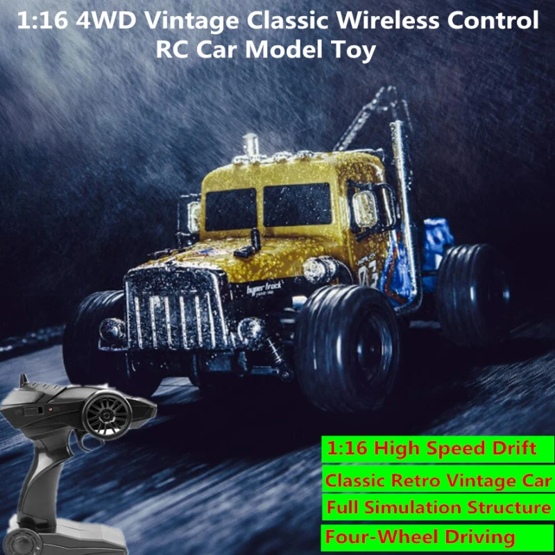 Classic Retro Vintage High Speed RC Car Model 2.4G 1:16 25KM/H 4WD Independent Suspension Shock Wireless Control Drift Car Toy
Classic Retro Vintage High Speed RC Car Model 2.4G 1:16 25KM/H 4WD Independent Suspension Shock Wireless Control Drift Car Toy