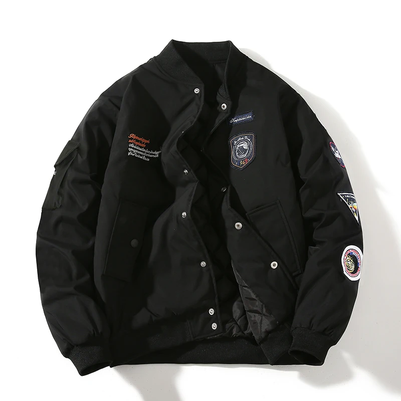 Men's Jacket Autumn Winter Thick Korean Version Loose Cartoon Badge Pilot Baseball Jacket Couple Street Fashion Coat #8216
Men's Jacket Autumn Winter Thick Korean Version Loose Cartoon Badge Pilot Baseball Jacket Couple Street Fashion Coat #8216