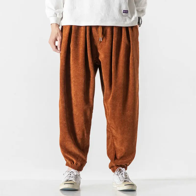 Autumn and Winter Solid Color Casual Drawstring Workwear Corduroy Ankle Wide Leg Pants for Men
Autumn and Winter Solid Color Casual Drawstring Workwear Corduroy Ankle Wide Leg Pants for Men