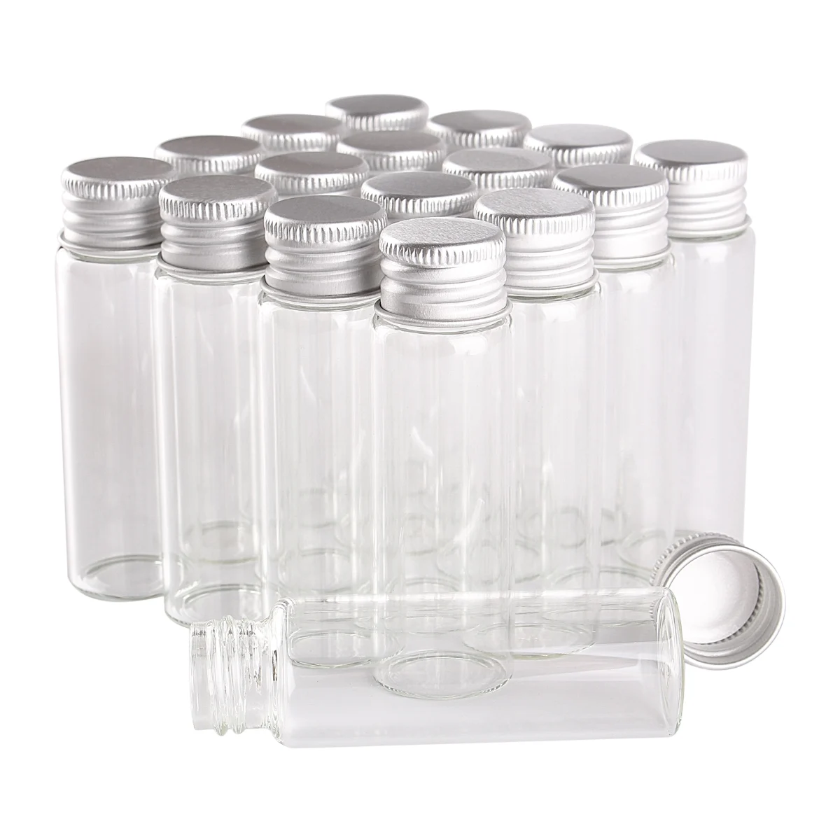 Wholesale 100 pieces 18ml 22*70mm Glass Bottles with Aluminum Lids Potion Bottles Ink Bottles Message Bottles
Wholesale 100 pieces 18ml 22*70mm Glass Bottles with Aluminum Lids Potion Bottles Ink Bottles Message Bottles