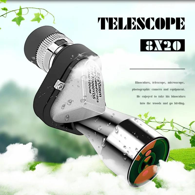 Mini Monocular 8X20 New Telescope Super Night Vision Pocket Telescope Eyepiece Monocle For One Eye For Chasse Hunting Children
Mini Monocular 8X20 New Telescope Super Night Vision Pocket Telescope Eyepiece Monocle For One Eye For Chasse Hunting Children