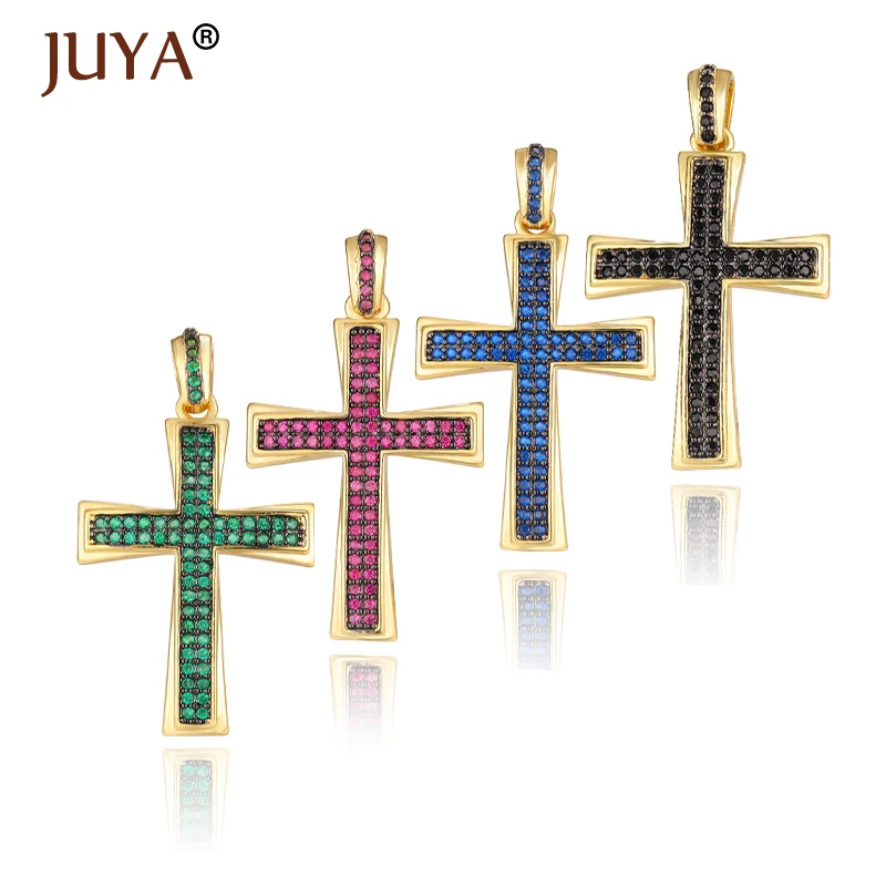 JUYA DIY Inlaid Zircon Crosses Charms Pendants To Make Necklace Cross Pendant Crystal Jewelry Accessories
JUYA DIY Inlaid Zircon Crosses Charms Pendants To Make Necklace Cross Pendant Crystal Jewelry Accessories