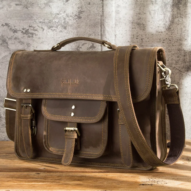 Retro Crazy Horse Cowhide Casual Men's Business Briefcase Multifunctional Large Capacity Men's Bag
Retro Crazy Horse Cowhide Casual Men's Business Briefcase Multifunctional Large Capacity Men's Bag