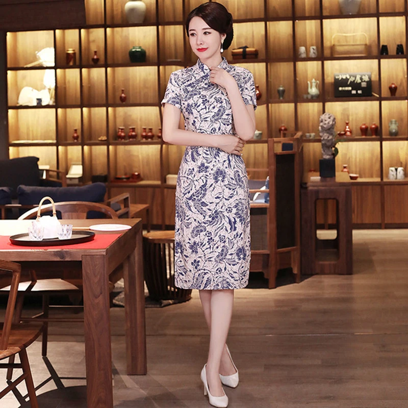 Plus size Women's Cotton Oriental Style Dresses Printing Elastic Qipao New Short Cheongsam Ancient Traditional Chinese Dress
Plus size Women's Cotton Oriental Style Dresses Printing Elastic Qipao New Short Cheongsam Ancient Traditional Chinese Dress