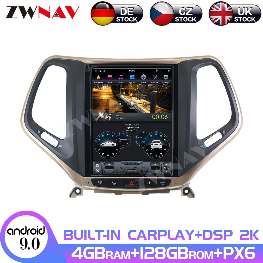 Автомобильный GPS-навигатор Tesla style PX6 DSP Android 9 4 + 128 Гб экран для JEEP Cherokee 2014-2018 Радио мультимедийный плеер головное устройство
Автомобильный GPS-навигатор Tesla style PX6 DSP Android 9 4 + 128 Гб экран для JEEP Cherokee 2014-2018 Радио мультимедийный плеер головное устройство