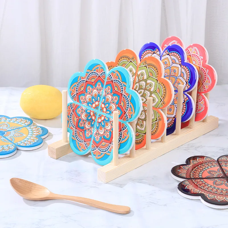 Creative Flower Printed Non-Slip Insulated Place Mat Mandala Floral PatternHeat-insulated Dinning Table Mats Coffee Cup Pads
Creative Flower Printed Non-Slip Insulated Place Mat Mandala Floral PatternHeat-insulated Dinning Table Mats Coffee Cup Pads