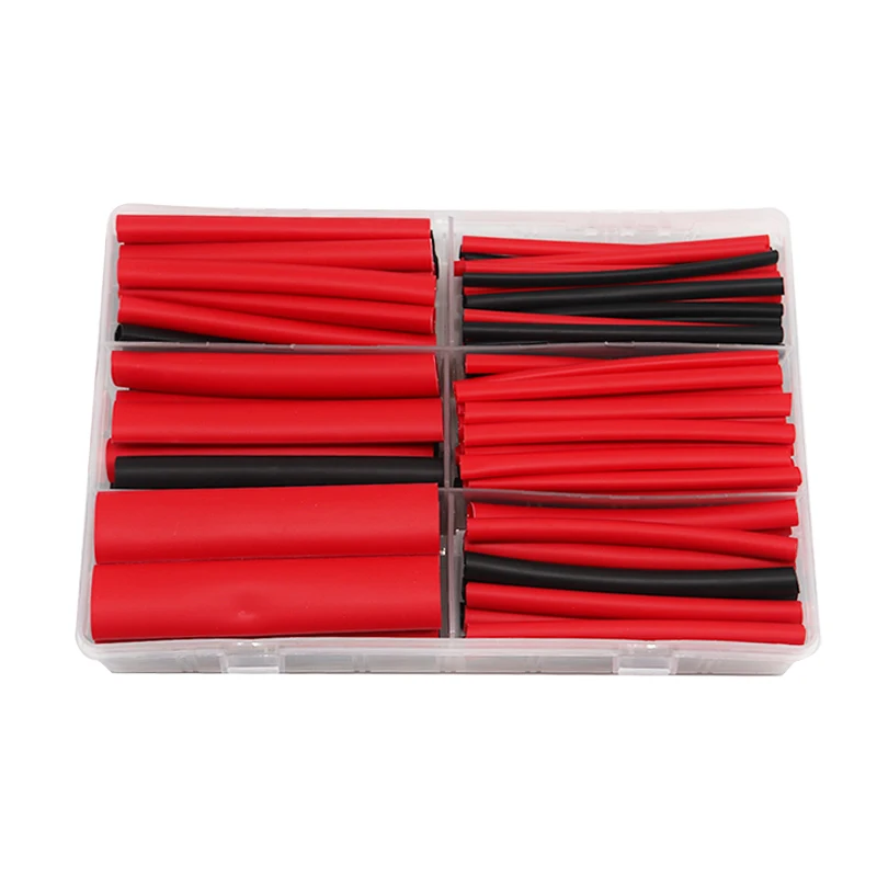 130pcs 3:1 Dual Wall Adhesive Heat Shrink Tubing Kit 6 Sizes Diameter 1/2 3/8 1/4 3/16 1/8 3/32 inch Wire Cable Sleeve Kit
130pcs 3:1 Dual Wall Adhesive Heat Shrink Tubing Kit 6 Sizes Diameter 1/2 3/8 1/4 3/16 1/8 3/32 inch Wire Cable Sleeve Kit