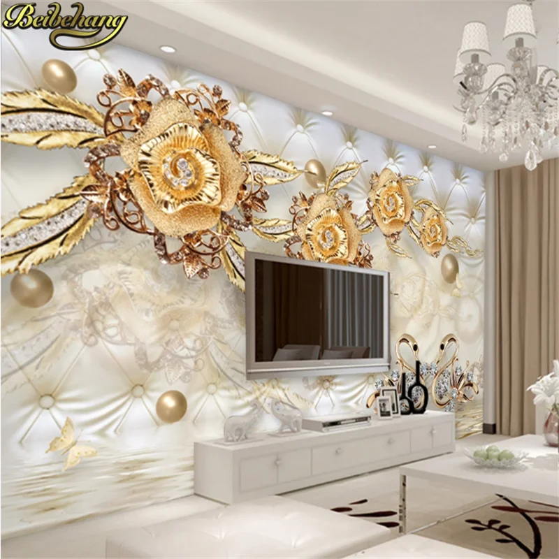 Gold White Flower 3D Mural Wall Stickers Luxury Soft Texture Customized Jewelry TV Background Global Style
Gold White Flower 3D Mural Wall Stickers Luxury Soft Texture Customized Jewelry TV Background Global Style