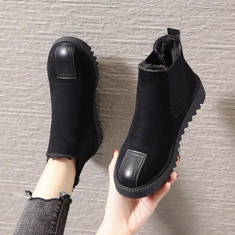 Chelsea Style Women's Winter Autumn Boots Female Fur Sneakers Keep Warm Shoes Black Woman Ankle Boots Flat Boats 2021 Fashion
Chelsea Style Women's Winter Autumn Boots Female Fur Sneakers Keep Warm Shoes Black Woman Ankle Boots Flat Boats 2021 Fashion