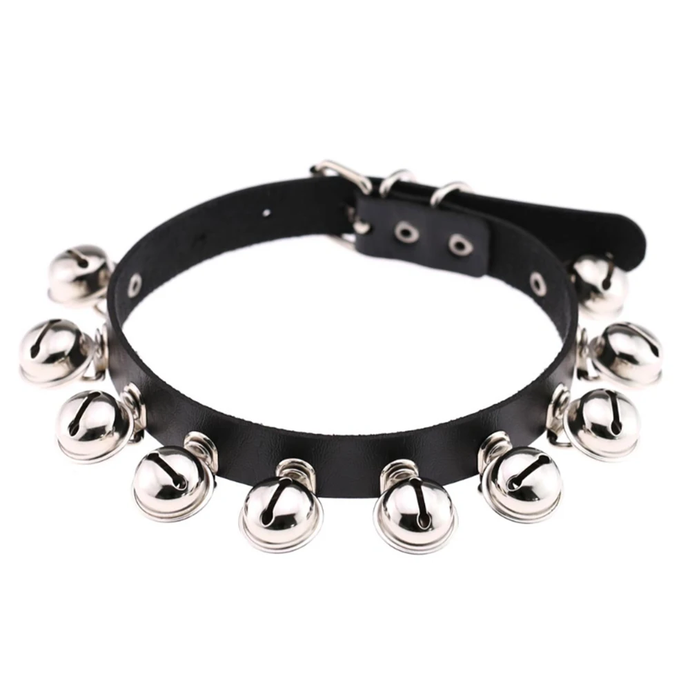 Exaggerated slave alternative attraction shackle bell leather collar choker stage prop nightclub show choker
Exaggerated slave alternative attraction shackle bell leather collar choker stage prop nightclub show choker