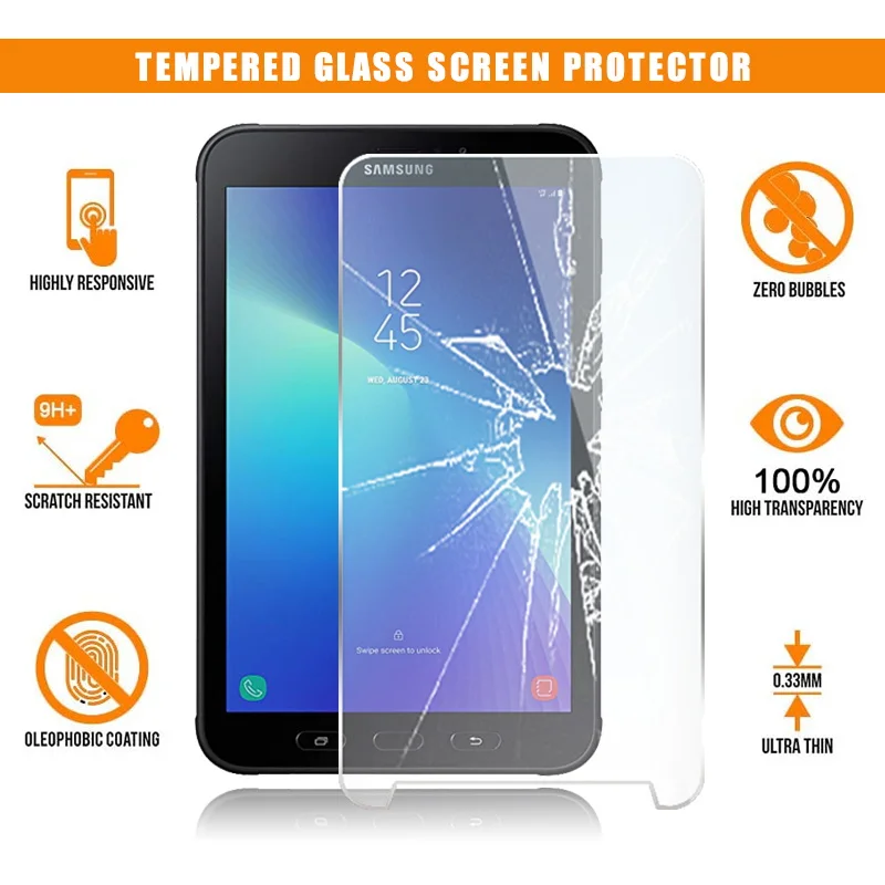 For Samsung Galaxy Tab Active 2 WI-FI Tablet Tempered Glass Screen Protector 9H Premium Scratch Resistant Film Cover
For Samsung Galaxy Tab Active 2 WI-FI Tablet Tempered Glass Screen Protector 9H Premium Scratch Resistant Film Cover