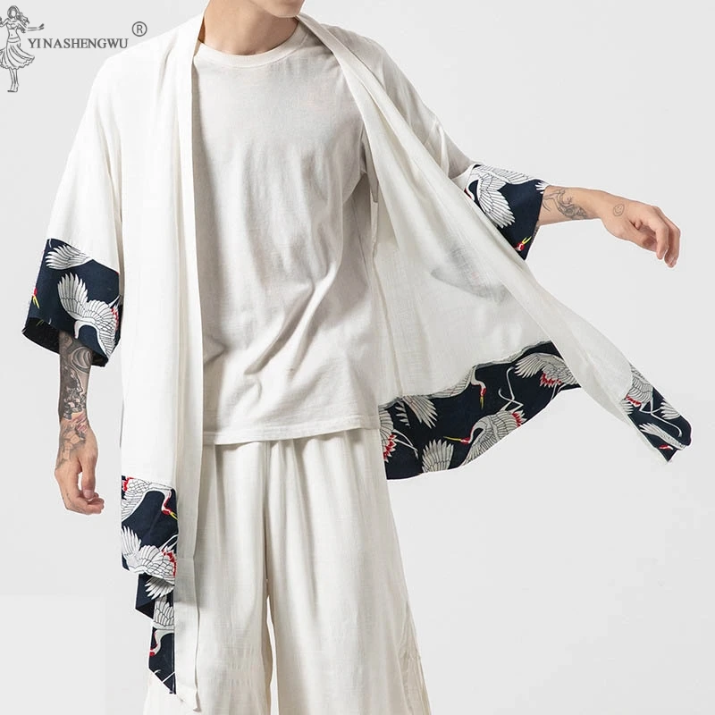 Japanese Kimono Cardigan Men Haori Yukata Male Samurai Autumn Costume Clothing Kimono Jacket Mens Kimono Shirt Haori Yukata
Japanese Kimono Cardigan Men Haori Yukata Male Samurai Autumn Costume Clothing Kimono Jacket Mens Kimono Shirt Haori Yukata