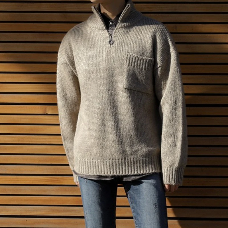 Men's autumn and winter sweaters Korean style trendy zipper half high neck sweater loose lazy wind jacket men
Men's autumn and winter sweaters Korean style trendy zipper half high neck sweater loose lazy wind jacket men