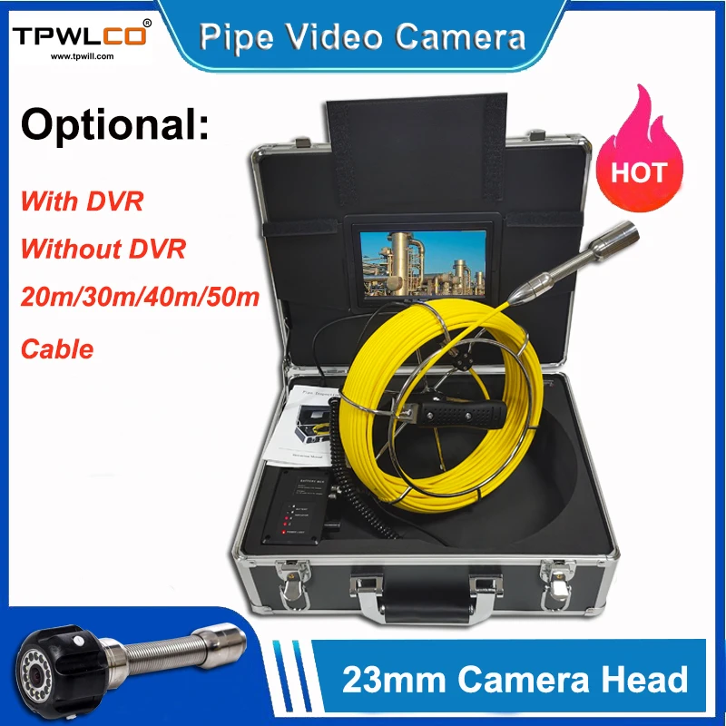 TPWLCO 23mm Waterproof Drain Pipe Industrial Endoscope Video CCTV Camera System With 12pcs LEDS 7" Screen 20-50m Support DVR
TPWLCO 23mm Waterproof Drain Pipe Industrial Endoscope Video CCTV Camera System With 12pcs LEDS 7" Screen 20-50m Support DVR