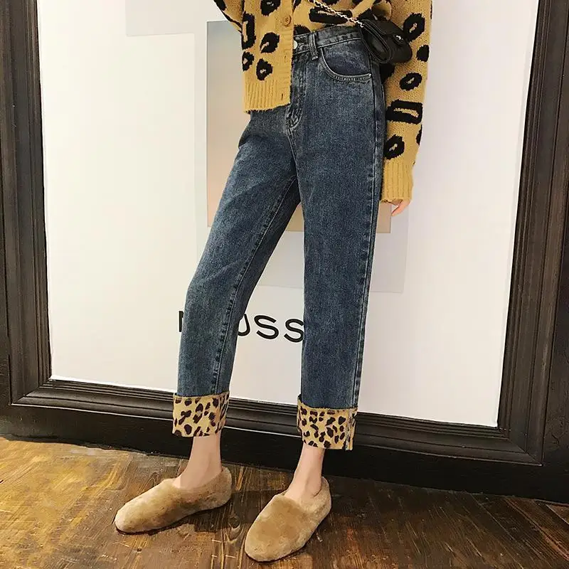 Denim Straight Pants High Waist Zipper Fly Ladies Black Jeans Trousers Leopard Print Jeans Women 5XL Pantalones Femme 2023
Denim Straight Pants High Waist Zipper Fly Ladies Black Jeans Trousers Leopard Print Jeans Women 5XL Pantalones Femme 2023