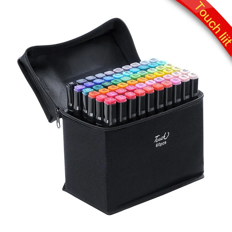 TOUCH LIIT 30/40/60/80 Colors Art Markers Dual Head Sketch Alcohol Based Marker Set Best For Drawing Manga Design Art Supplies
TOUCH LIIT 30/40/60/80 Colors Art Markers Dual Head Sketch Alcohol Based Marker Set Best For Drawing Manga Design Art Supplies