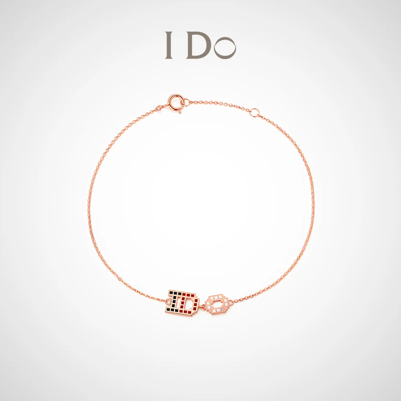 I Do 18K Rose Gold Bracelet Diamond IDO Letter Pendant MINI Series Fine Jewelry for Women Girl Fashion Gift Wish Black Red White
I Do 18K Rose Gold Bracelet Diamond IDO Letter Pendant MINI Series Fine Jewelry for Women Girl Fashion Gift Wish Black Red White