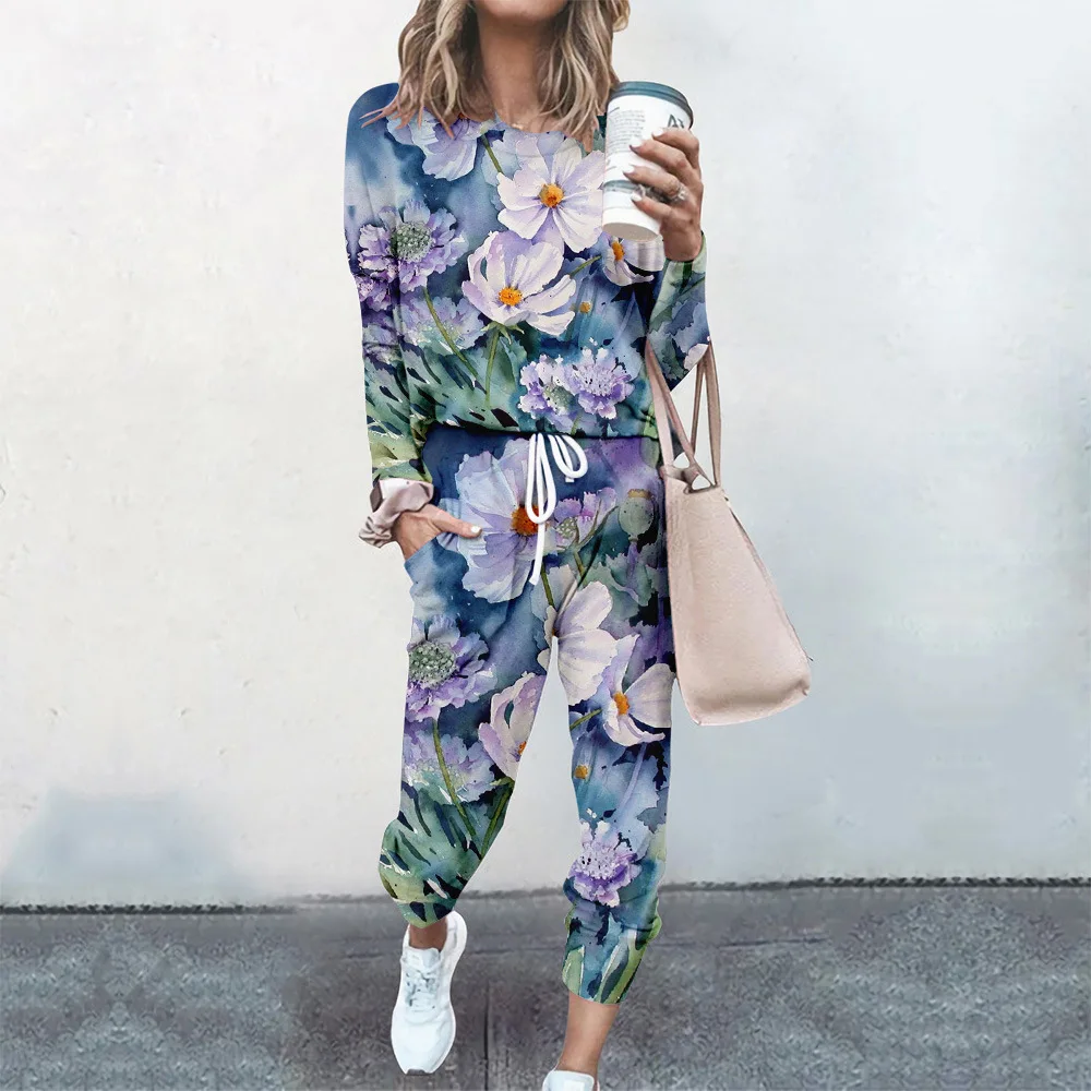 3D Floral Print Tracksuit For Women 2 Piece Set Loose Comfortable Casual Style Long Sleeve Suit Clothes 2021 Tops Spring Autumn
3D Floral Print Tracksuit For Women 2 Piece Set Loose Comfortable Casual Style Long Sleeve Suit Clothes 2021 Tops Spring Autumn