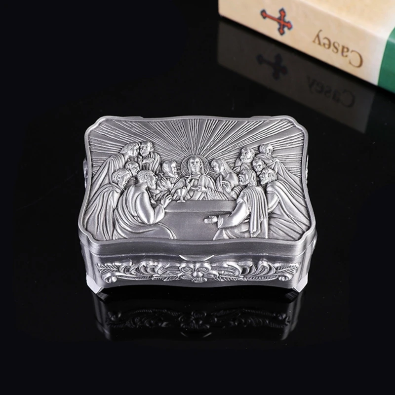 Rosary Necklace Jewelry Storage Box Catholic Christian Rosary Tiny Trinket Case for Earrings Necklace Treasure Organizer
Rosary Necklace Jewelry Storage Box Catholic Christian Rosary Tiny Trinket Case for Earrings Necklace Treasure Organizer