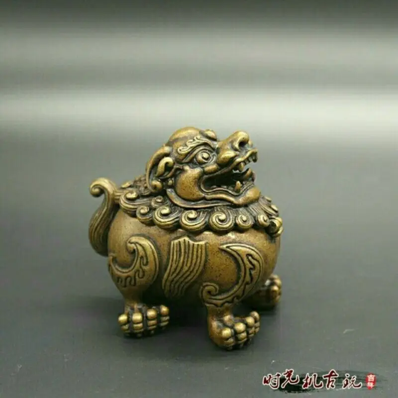 Chinese Antique Collection Brass Incense Burner Lion Ornaments Sculpture Statue
Chinese Antique Collection Brass Incense Burner Lion Ornaments Sculpture Statue