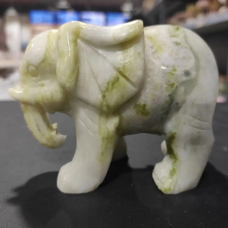 1pcs Collectable Exquisite Chinese Natural Green Jade Carving Animal Elephants Longevity Auspicious Statue
1pcs Collectable Exquisite Chinese Natural Green Jade Carving Animal Elephants Longevity Auspicious Statue
