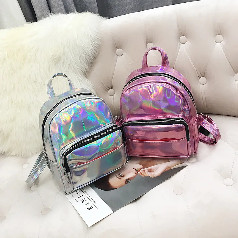 DHL10pcs/lot Pink Silver Waterproof Female Small Bags Leather Holographic Mini Backpacks For Teenage Travel Bag
DHL10pcs/lot Pink Silver Waterproof Female Small Bags Leather Holographic Mini Backpacks For Teenage Travel Bag