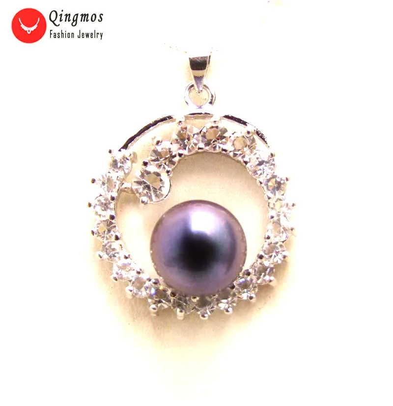 Qingmos 25mm Oval Pendant Necklace for Women with 10-11mm Flat Round Natural Black Pearl 17" Silver Plated Chain Chokers nec6256
Qingmos 25mm Oval Pendant Necklace for Women with 10-11mm Flat Round Natural Black Pearl 17" Silver Plated Chain Chokers nec6256