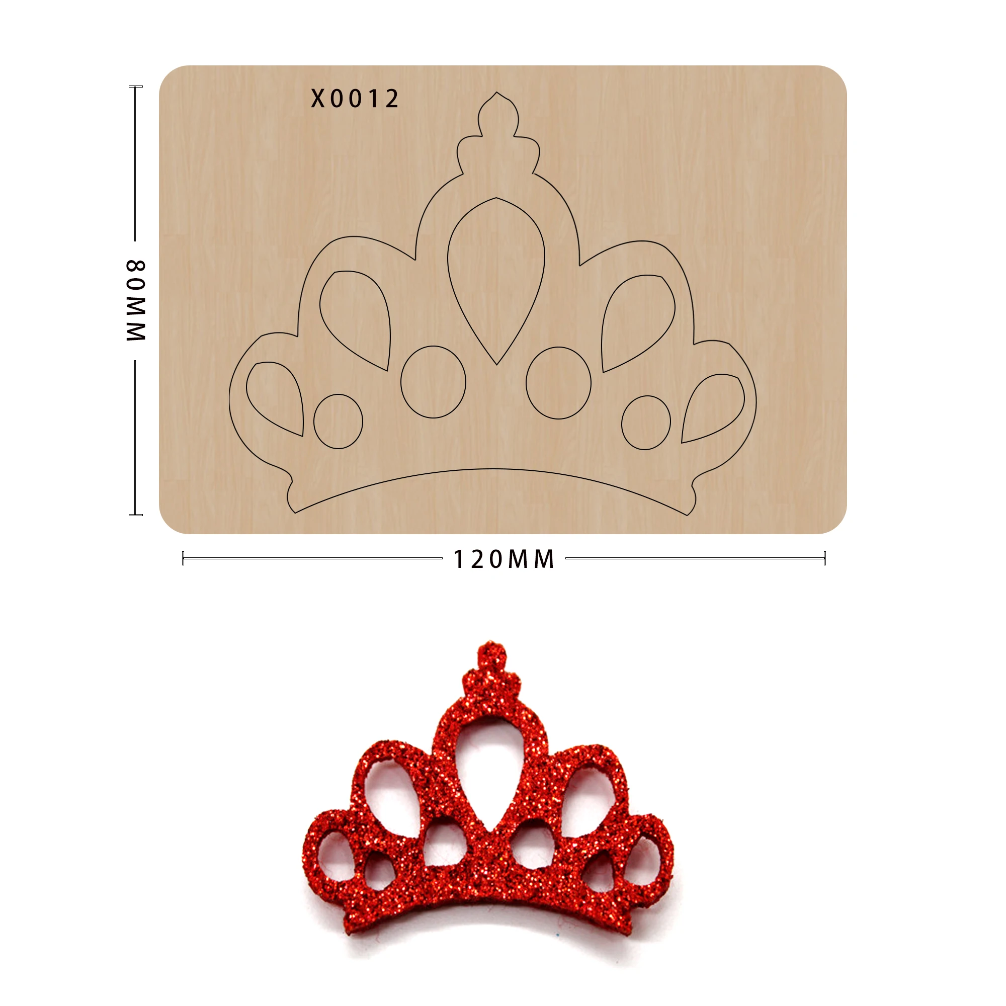 Crown Cutting Dies Wooden Scrapbooking Making Decor Supplies, Dies Template Suitable for Common Die-Cutting Machines
Crown Cutting Dies Wooden Scrapbooking Making Decor Supplies, Dies Template Suitable for Common Die-Cutting Machines