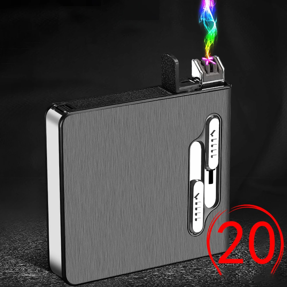 20/10Pcs Capacity Cigarette Box with USB Electric Lighter Waterproof Cigarette Holder Rechargeable Electronic Gadgets For Men
20/10Pcs Capacity Cigarette Box with USB Electric Lighter Waterproof Cigarette Holder Rechargeable Electronic Gadgets For Men
