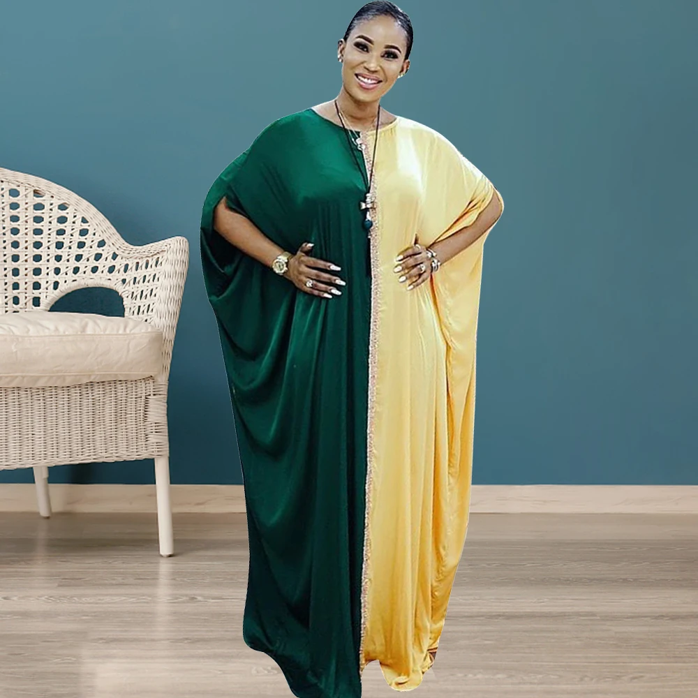 Patchwork Solid African Women Dresses High Quality Applique Bat Sleeve Vestidos Robe Pullover Nigerian Clothes For Daily
Patchwork Solid African Women Dresses High Quality Applique Bat Sleeve Vestidos Robe Pullover Nigerian Clothes For Daily