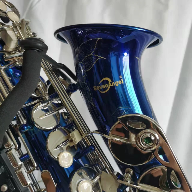 New Arrival SevenAngel Saxophone Alto Eb Sax 802 Beautiful Blue Color Brass Woodwind Musical Instrument With Case Accessories
New Arrival SevenAngel Saxophone Alto Eb Sax 802 Beautiful Blue Color Brass Woodwind Musical Instrument With Case Accessories