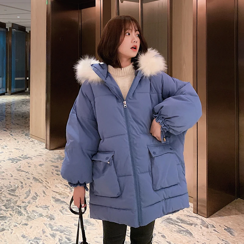 Fad Winter Jackets For Women Hooded Solid Long Women's Parkas Korean Style Thick Loose Big Pockets Cotton Padded Coat Ladies
Fad Winter Jackets For Women Hooded Solid Long Women's Parkas Korean Style Thick Loose Big Pockets Cotton Padded Coat Ladies