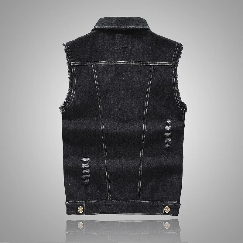 Vests Mens New Fashion Summer Hot Sale Slim Fit Distressed Sleeveless Gilet Homme Korean Style Casual Biker Man Denim Vest
Vests Mens New Fashion Summer Hot Sale Slim Fit Distressed Sleeveless Gilet Homme Korean Style Casual Biker Man Denim Vest