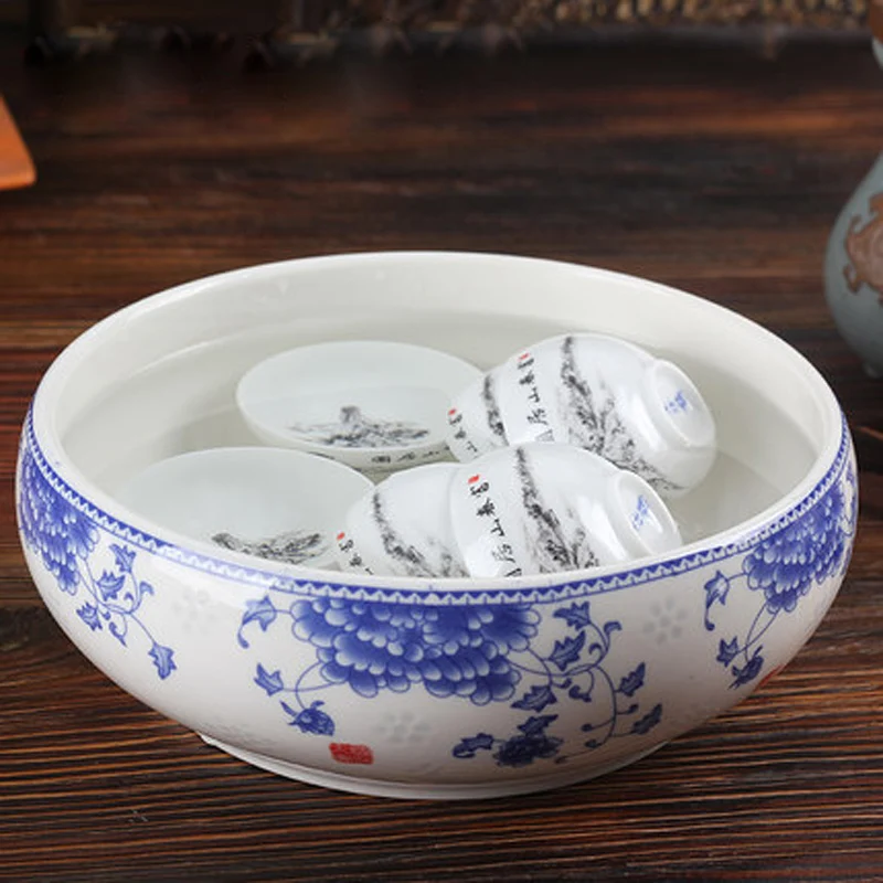 Chinese Kung Fu Tea Wash Bowl, Multifunctional Flowerpot, Ceramic Tea Ceremony Accessories, Exquisite Teaware, 8 "Flowers
Chinese Kung Fu Tea Wash Bowl, Multifunctional Flowerpot, Ceramic Tea Ceremony Accessories, Exquisite Teaware, 8 "Flowers