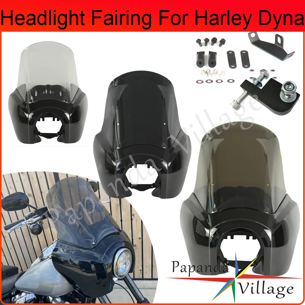 Universal 5.75" Headlight Fairing Windshield w/Mount Kit Front Light Mask For Harley Bobber Street Bob Low Rider Touring Dyna
Universal 5.75" Headlight Fairing Windshield w/Mount Kit Front Light Mask For Harley Bobber Street Bob Low Rider Touring Dyna