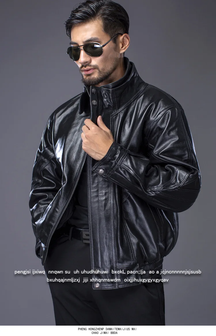 Motorcycle first layer cowhide middle-aged and elderly plus cotton loose winter pilot leather jacket leather leather men
Motorcycle first layer cowhide middle-aged and elderly plus cotton loose winter pilot leather jacket leather leather men