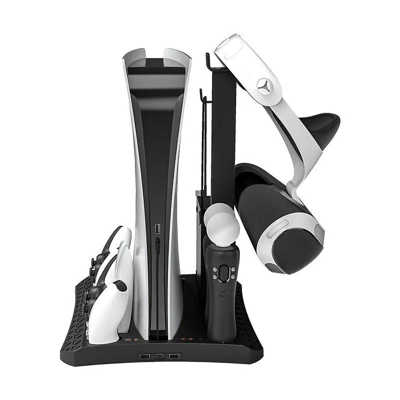 HBP-270 For PS5 Host Cooling Base PS5 Handle Dual-Seater Charger VR Handle Dual-Charger With Headset Remote Control Storage Rack
HBP-270 For PS5 Host Cooling Base PS5 Handle Dual-Seater Charger VR Handle Dual-Charger With Headset Remote Control Storage Rack