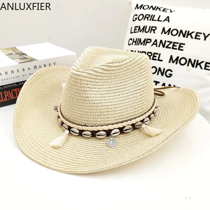 H7543 Men Cowboy Straw Hat Female Outdoor Horse Riding Climbing Travel Sunscreen Cap Women Male Summer Sunshade Anti-UV Hats
H7543 Men Cowboy Straw Hat Female Outdoor Horse Riding Climbing Travel Sunscreen Cap Women Male Summer Sunshade Anti-UV Hats