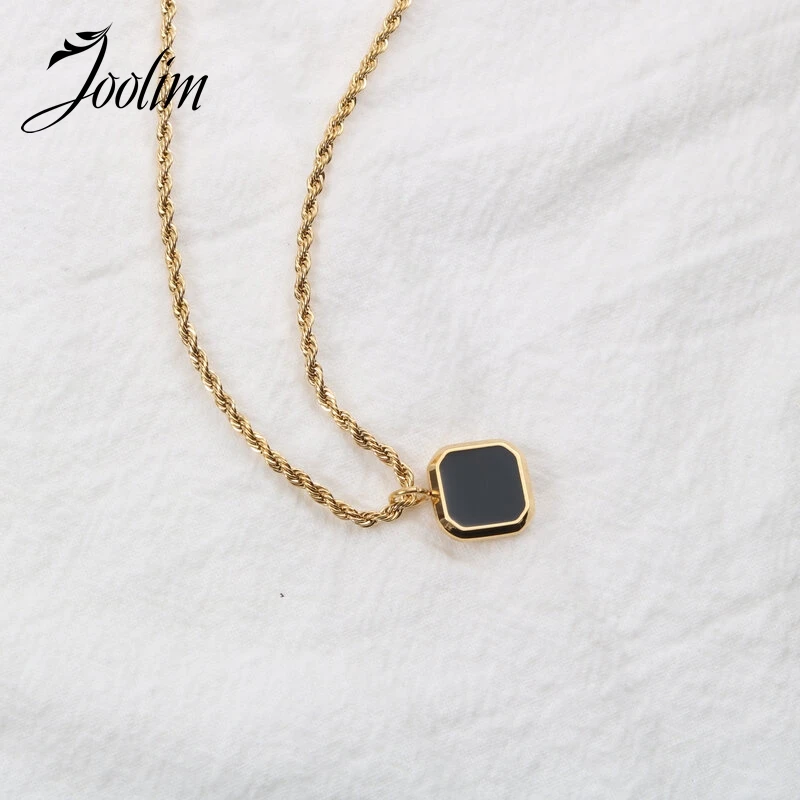 Joolim Jewelry High End PVD Wholesale Waterproof Fashion New Black Onyx Pendant Stainless Steel Necklace For Women
Joolim Jewelry High End PVD Wholesale Waterproof Fashion New Black Onyx Pendant Stainless Steel Necklace For Women