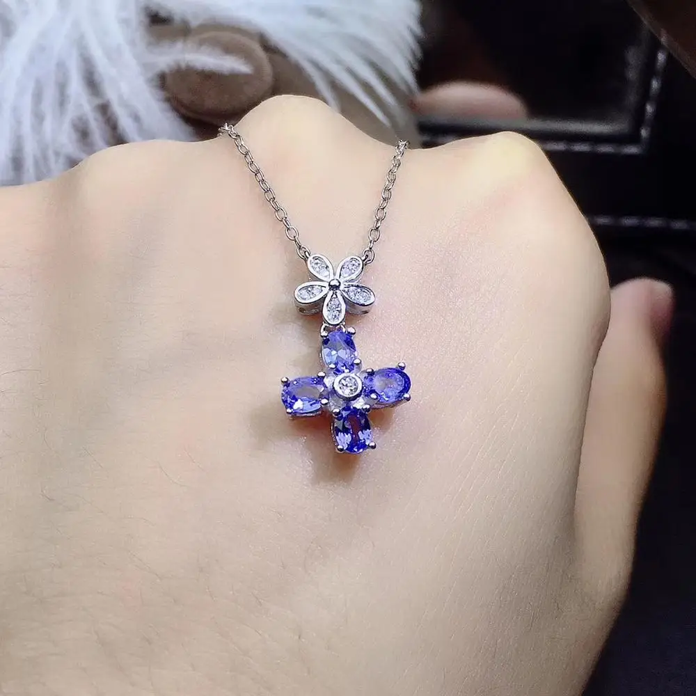 Natural tanzanite necklace, luxurious style, worn at party, 925 silver, blue gemstone expensive
Natural tanzanite necklace, luxurious style, worn at party, 925 silver, blue gemstone expensive