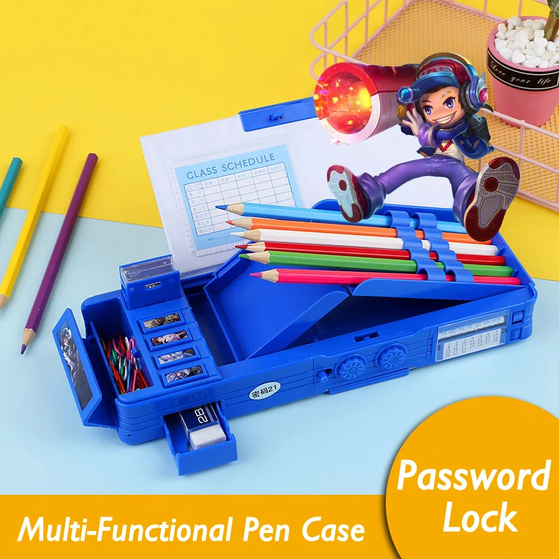 TRANSFORMERS Double Layer Pencil Box Cartoon Pattern Password Pen Cases Large Capacity Stationery Office School Storage Bag Gift
TRANSFORMERS Double Layer Pencil Box Cartoon Pattern Password Pen Cases Large Capacity Stationery Office School Storage Bag Gift