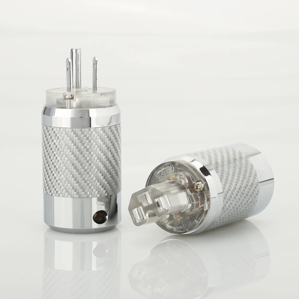 Carbon Fiber Rhodium Plated US Male Female Power Connector HIFI DIY Mains Connector
Carbon Fiber Rhodium Plated US Male Female Power Connector HIFI DIY Mains Connector