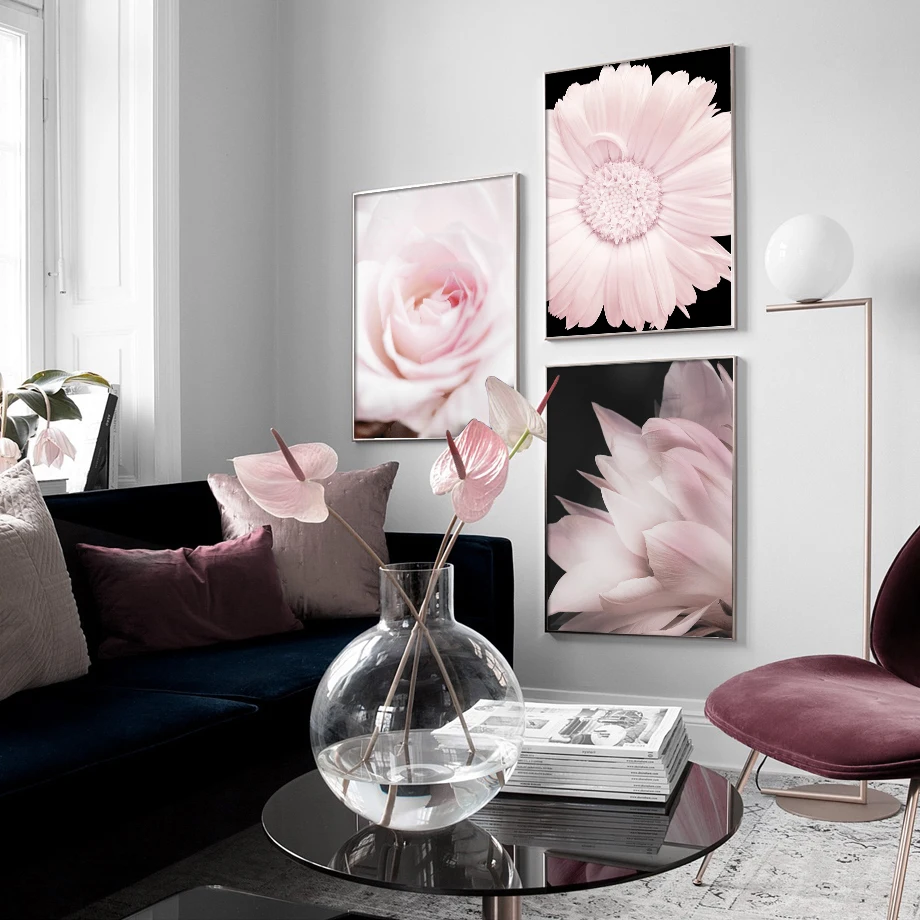 Pink Rose Chrysanthemum Peony Flower Canvas Painting Nordic Fresh Plant Posters and Prints Wall Art Pictures for Living Room
Pink Rose Chrysanthemum Peony Flower Canvas Painting Nordic Fresh Plant Posters and Prints Wall Art Pictures for Living Room