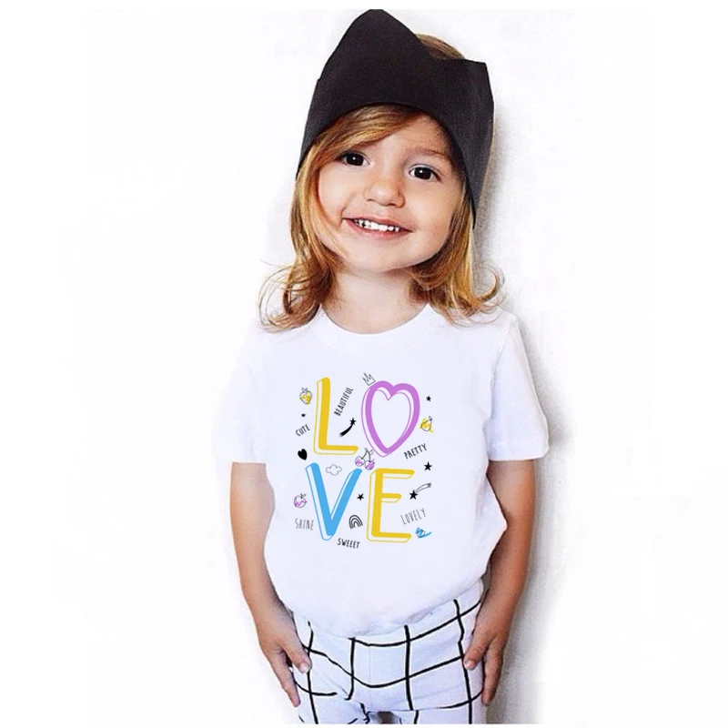 Cute LOVE Print Baby Girls Tshirt Summer Short-Sleeved Casual T-shirts Kids Children's Fashion Tops Girl's Summer Tee
Cute LOVE Print Baby Girls Tshirt Summer Short-Sleeved Casual T-shirts Kids Children's Fashion Tops Girl's Summer Tee